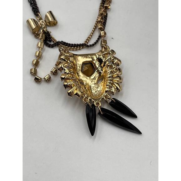 Betsey Johnson Hollywood
Glam Leopard Tiger Head Dangle Bow Gold Necklace - Picture 12 of 12